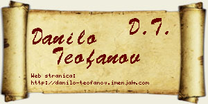 Danilo Teofanov vizit kartica